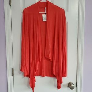 Coral Flowy Cardigan